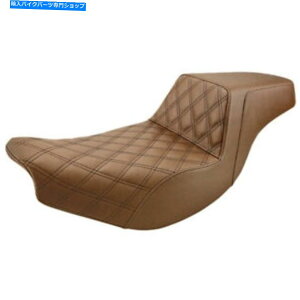 V[g SaddlemenXebvAbv2AbvV[g - hCo[eBXXeb`iFjI14-07-172BR Saddlemen Step Up 2-Up Seat - Driver Lattice Stitched (Brown) I14-07-172BR