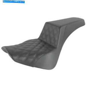 V[g saddlemenXebvAbv2AbvV[g - hCo[̊iqXeb`iubNj818-33-172 Saddlemen Step Up 2-Up Seat - Driver's Lattice Stitched (Black) 818-33-172