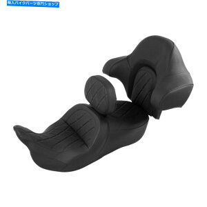 V[g ^]ȗqsIV[gwtBbĝ߂̃n[[c[O[hLO14-21 Driver Passenger Pillion Seat & Backrest Fit For Harley Touring Road King 14-21