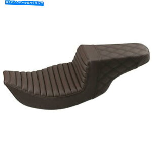 V[g SaddlemenXebvAbv2AbvV[gA^bNA[/_ChAFLHiFj808-07B-176BREX Saddlemen Step Up 2-Up Seat, Tuck and Roll/Diamond, FLH (Brown) 808-07B-176BREX