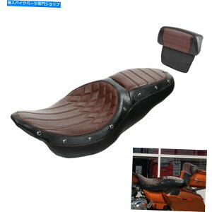 V[g n[[c[O[hOCh14-21̂߂̌㕔wtBbg̃C_[̏ Rider Passenger Seat with Rear Backrest Fit For Harley Touring Road Glide 14-21