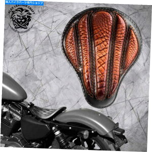 V[g {[o[`bp[ThV[gt[HD Sportster 04-20IveB}XNRBguE Bobber Chopper saddle seat on frame HD Sportster 04-20 Optimus Croco vint brown