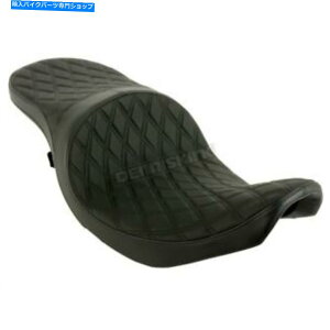 V[g hbOXyVubNrj[[c[O_u_ChV[g - 0810-2258 Drag Specialties Black Vinyl Low Touring Double Diamond Seat - 0810-2258