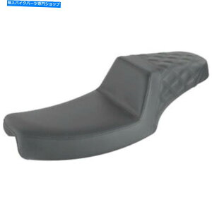 V[g SaddlemenXebvAbv2AbvV[g - AeBXXeb` - FXDiubNj891-04-173 Saddlemen Step Up 2-Up Seat - Rear Lattice Stitched - FXD (Black) 891-04-173