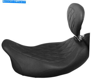 V[g n[[FXDWG 07-08,10-16Chgv\V[gW /obNXg_ChubN}X^O Harley FXDWG 07-08,10-16 Wide Tripper Solo Seat w/Backrest Diamond Black Mustang