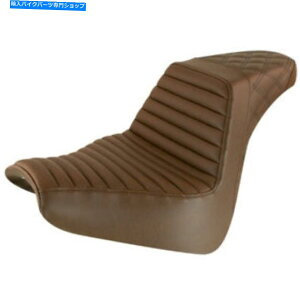 V[g SaddlemenXebvAbv2AbvV[g - ^bNƃ[/_ChiFj818-31-176BR Saddlemen Step Up 2-Up Seat - Tuck and Roll/Diamond (Brown) 818-31-176BR