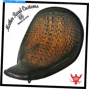 V[g 2010-2021n[[X|[cX^[t[ɃnCobNAntbrn GatorU[\V[g 2010-2021 Harley Sportster High Back On The Frame AntBrn Gator Leather Solo Seat