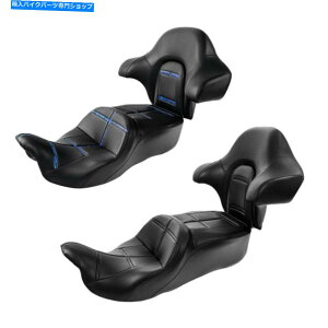 V[g ^]ȗq+n[[c[OElectra 14-20̂߂̔w̎̃bv Driver Passenger Seat + Wrap Around Backrest For Harley Touring Electra 14-20