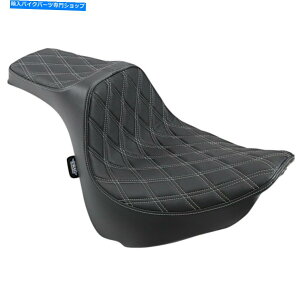 V[g hbOXyV[ߐHIIIV[g_u_ChFXFBiubN/Vo[j0802-1073 Drag Specialties Predator III Seat Double Diamond FXFB (Black/Silver) 0802-1073