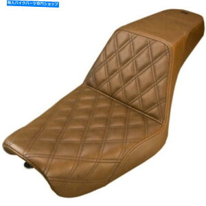 V[g ThXebvAbv2AbvV[g - iqXeb` - DYNAiFj804-04-172BR Saddlemen Step Up 2-Up Seat - Lattice Stitched - Dyna (Brown) 804-04-172BR