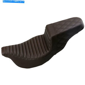 V[g ThXebvAbv2AbvV[g - eBXXeb` - FLHiuEj808-07B-176BR Saddlemen Step Up 2-Up Seat - Lattice Stitched - FLH (Brown) 808-07B-176BR