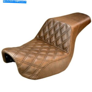 V[g SaddlemenXebvAbv2AbvV[g - eBXXeb` - FXDiuEj806-04-172BR Saddlemen Step Up 2-Up Seat - Lattice Stitched - FXD (Brown) 806-04-172BR
