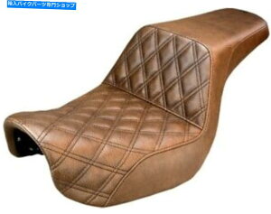 V[g 06-17n[[_Cî߂̏̑OiqXeb`2AbvV[guE806-04-17BR Step-Up Front Lattice Stitch 2-Up Seat Brown 806-04-172BR For 06-17 Harley Dyna
