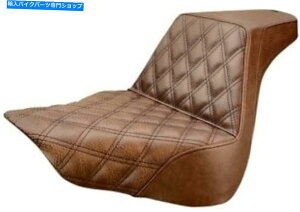 �V�[�g �T�h�������V�[�g�X�e�b�v2�A�b�v�i�q/���炩�u���E��818-27-172BR Saddlemen Seat Step 2 Up Lattice / Smooth Brown 818-27-172BR