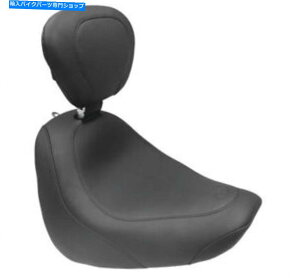 シート マスタングワイドトリプターソロシート滑らかブラックW /バックレスト2018ハーレーFXFB 79336 Mustang Wide Tripper Solo Seat Smooth Black w/ Backrest 2018 Harley FXFB 79336
