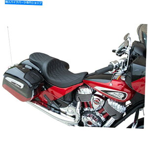 V[g Drag Specialties[vtB[c[O2Abv_u_Chrj[V[gCh14 + Drag Specialties Low-Profile Touring 2 Up Double Diamond Vinyl Seat Indian 14+