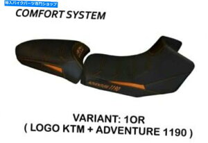 V[g KTMAhx`[1190 TAPPEZZERIAC^AV[gJo[IWtFCN - U[43 KTM ADVENTURE 1190 Tappezzeria Italia Seat Cover ORANGE FAUX - LEATHER 43