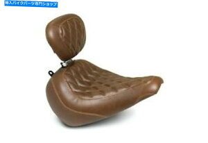 シート マスタングブラウンワイドトリッパードライバーシートバックレストダイヤモンドハーレーソフトFLFB 18 + Mustang Brown Wide Tripper Driver Seat Backrest Diamond Harley Softail FLFB 18+