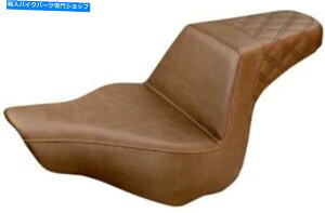 V[g ThV[gXebvAbvn[[_rbh\FXSB 813-27-173BR̂߂̒F̊iq Saddlemen Seat Step Up Brown Lattice For Harley Davidson FXSB 813-27-173BR