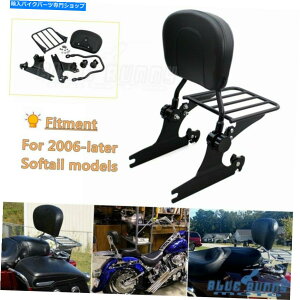V[V[o[ n[[\tgFLSTN FLSTĈ߂̎O\Ȍ㕔wSissy Bar̉ו̃bN Detachable Rear Backrest Sissy Bar Luggage Rack For Harley Softail FLSTN FLSTC