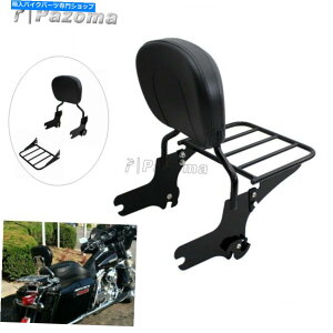 V[V[o[ AVbZ[ho[qobNpbhXgW /QbWbNFLTH FLTR FLHX Rear Sissy Bar Passenger Back Pad Rest w/ Luggage Rack For Harley FLHR FLTR FLHX