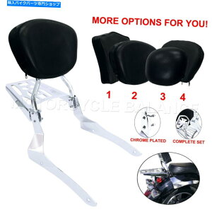 V[V[o[ }nV-STAR 950 1300̂߂̉וbNƗqN[Sissy Bar̔w Passenger Chrome Sissy Bar Backrest with Luggage Rack for Yamaha V-Star 950 1300