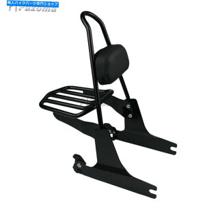 V[V[o[ n[[\tgXtY00 Backrest Sissy Bar Luggage Rack w/ Passenger Pad For Harley Softail Slim FLS 00