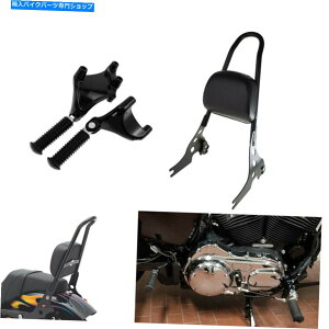 �V�[�V�[�o�[ Black Phastenger Sissy Bar�̔w������+�t�b�g�y�O�}�E���g�t�B�b�gSportster 2014-2020 Black Passenger Sissy Bar Backrest+Foot Pegs Mount Fit For Sportster 2014-2020�y���s�A���i�z