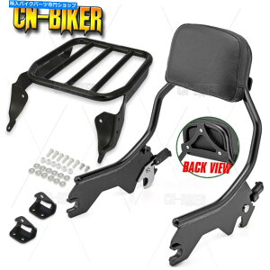 �V�[�V�[�o�[ 18+�n�[���[�\�t�g�X�����X�g���[�g�{�u�̂��߂�sissy bar chop�w������̃p�b�h�ו����b�N Sissy Bar CHOP Backrest Pad Luggage Rack For 18+ Harley Softail Slim Street Bob�y���s�A���i�z