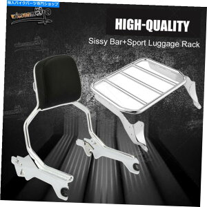 V[V[o[ tBbg2018-2021uCNAEgbNO\ȃNobNXgSissy Bar +וbN Fit 2018-2021 Breakout Fat Boy Detachable Chrome Backrest Sissy Bar+Luggage Rack