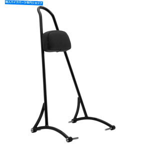 シーシーバー バリーブランド - B13-1501B - 黒の背の高い20 "パッド2004-2016 XL Burly Brand - B13-1501B - Black Tall 20" Sissy Bar with Pad 2004-2016 XL