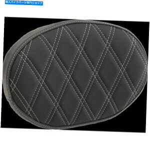V[V[o[ Drag Specialties Sissy Bar Pad - Double Diamond - Silver - Oval 0822-0447 DRAG SPECIALTIES SISSY BAR PAD - DOUBLE DIAMOND - SILVER - OVAL 0822-0447