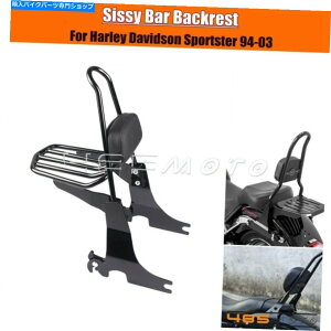 V[V[o[ X|[cX^[XL883C XL1200 94-2003̂߂̗qwSissy BarוbN Passenger Backrest Sissy Bar & Luggage Rack For Sportster XL883C XL1200 94-2003