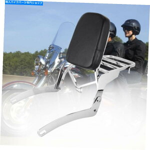 V[V[o[ }nVirago xv250 xv125̂߂̐VSissy Bar̔w̃pbh̍|Sw /וbN New Sissy Bar Backrest Pad Steel w/ Luggage Rack For Yamaha Virago XV250 XV125