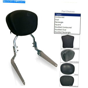 �V�[�V�[�o�[ 2007-2014�z���_�V���h�E�X�s���b�g750 C2�̂��߂̗��q�N���[���̔w������̃p�b�h�� Passenger Chrome Backrest Pad Sissy Bar for 2007-2014 Honda Shadow Spirit 750 C2�y���s�A���i�z