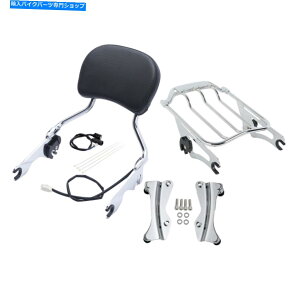 V[V[o[ E\ȔwSissy BarXeXוbNtBbgn[[c[O14-21 Detachable Backrest Sissy Bar Stealth Luggage Rack Fit For Harley Touring 14-21