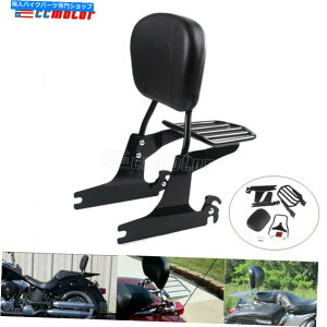 V[V[o[ Black Rest Sissy BarLuggage Rack for Harley Dyna Fat Bob FXDF 08-19 2020 Black Backrest Sissy Bar & Luggage Rack For Harley Dyna Fat Bob FXDF 08-19 2020