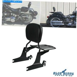 V[V[o[ n[[\tgt@bg{[CFLSTF FLSTN 06-17 Backrest Sissy Bar w/ Luggage Rack For Harley Softail Fatboy FLSTF FLSTN 06-17