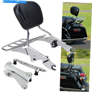 V[V[o[ n[[14-21̂߂̎O\ȔwSissy Bar W /וbN/hbLOn[hEFA Detachable Backrest Sissy Bar w/Luggage Rack / Docking Hardware For Harley 14-21