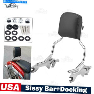 V[V[o[ 18̎bNFLFBuCNAEgFXBR Sissy Bar̔w+hbLOn[hEFA}Eg For 18-UP Fat Boy FLFB Breakout FXBR Sissy Bar Backrest + Docking Hardware Mount