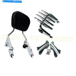 V[V[o[ wSissy Bar +וbN+hbLOn[hEFAZbgtBbg14-20 Backrest Sissy Bar + Luggage Rack + Docking Hardware Set Fit for Harley 14-20