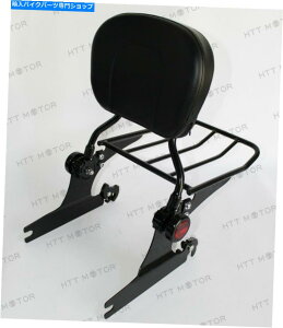 V[V[o[ obNXgETCYo[w /וbNubÑn[[\tg200mmA^CtFh Backrest Sissy Bar w/ Luggage Rack Black For Harley Softail 200mm rear tire fend