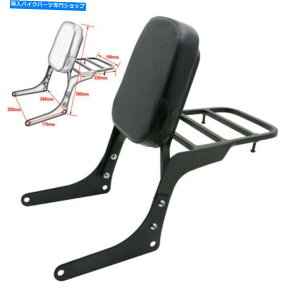 V[V[o[ obNXgEVV[o[וbNLbVpbhpz_t250 CMX250 CA250 BLK Backrest Sissy Bar Luggage Rack Cushion Pad For Honda Rebel 250 CMX250 CA250 BLK