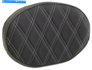 V[V[o[ hbOI[oVXo[pbhVo[_u_Chrj[n[[JX^0822-0447 Drag Oval Sissy Bar Pad Silver Double Diamond Vinyl Harley & Custom 0822-0447