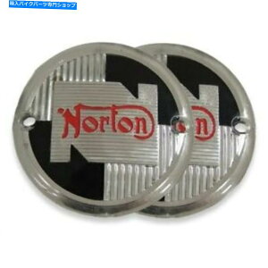 ^N m[gbh/Vo[/ubN^NobWWW28017 NM25217 Norton Red/Silver/Black Tank Badges WW28017 NM25217