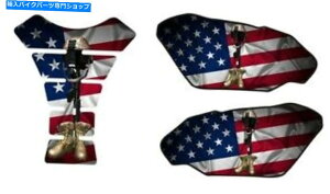 �^���N �I�[�g�o�C�^���N�p�b�h�T�C�h�Z�b�g3D�Q�����m�N���X�v���e�N�^�[�T�C�h�K�[�h Motorcycle Tank Pad Side Set 3D Gel Soldier Cross Protector Side Guard