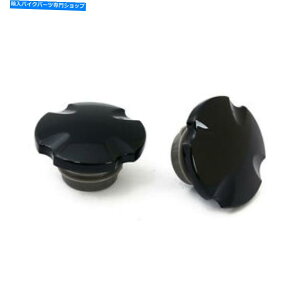 ^N 1yA}e[T[X^C̔R^NLbvubNAn[[ - Davidson 96-16 1 Pair Malteser Style Fuel Tank Cap Black, for Harley - Davidson 96-16