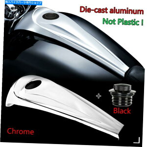 ^N n[[c[Ô߂̕čN炩ȃ_bVRR\[Jo[ubNKX^NLbv US Chrome Smooth Dash Fuel Console Cover&Black Gas Tank Cap For Harley Touring