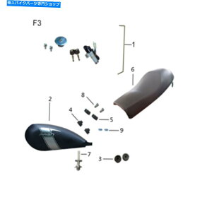 ^N R^NLbv/COjbVobN}bV[hX^[50cĉ߂̃L[tZbg Fuel tank cap/ignition barrel lock set with keys for Mash Roadstar Fifty 50cc