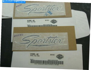 ^N 2 NOSre[W1982n[[_rbh\X|[cX^[KX^NfJ[p[g61255-82 2 NOS Vintage 1982 Harley Davidson Sportster Gas Tank Decal Part 61255-82